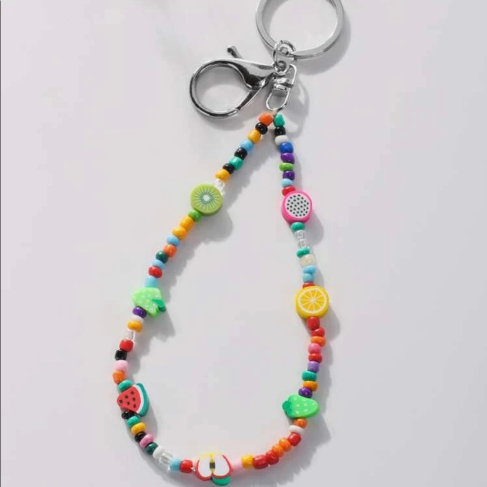 FRUIT BEADED KEYCHAIN